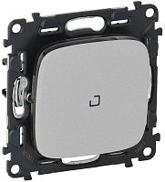 Переключатель с подсветкой без рамки Legrand Valena Allure 1-кл. проходной алюминий картинка